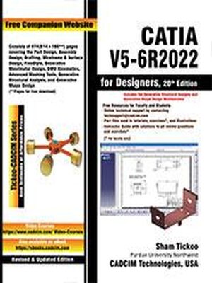 cover image of CATIA V5-6R2022 for Designers, 20th Edition